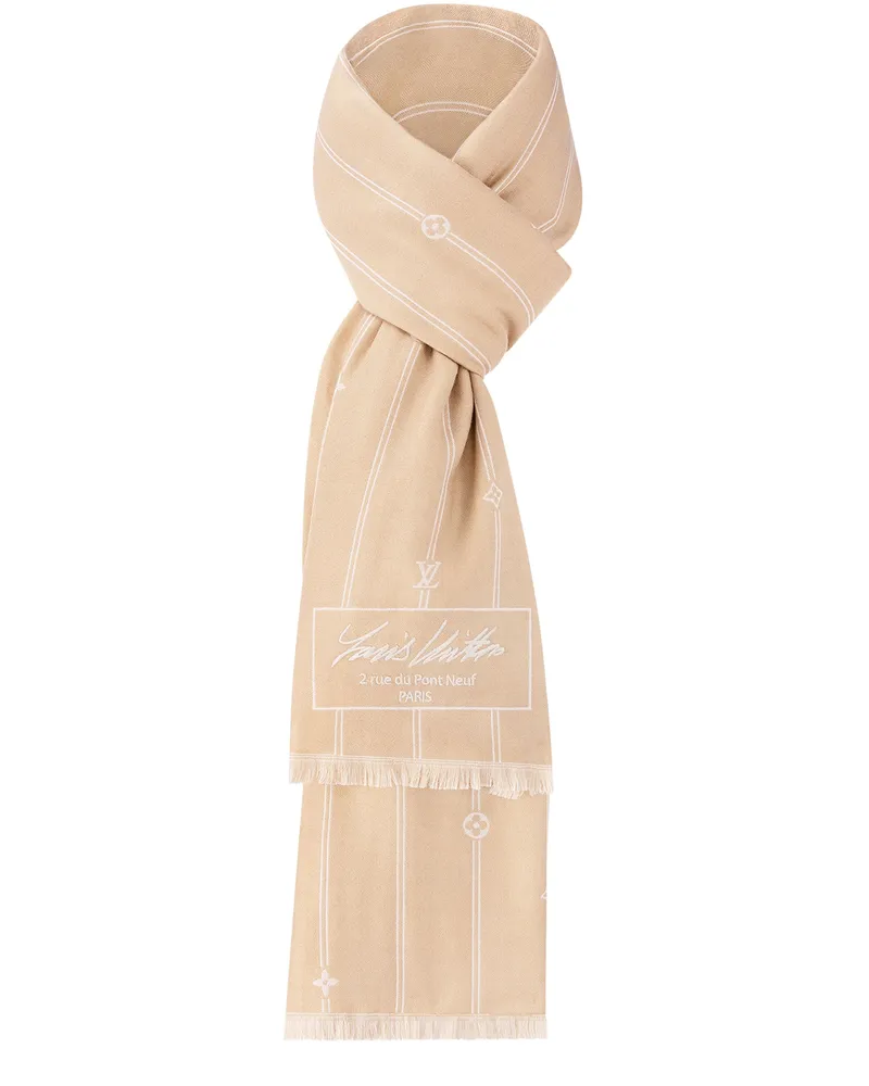 Louis Vuitton Monogram Stripes Stola Beige