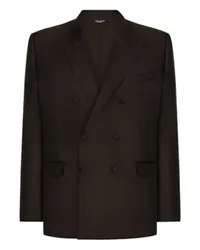 Dolce & Gabbana Zweireihige Jacke Brown