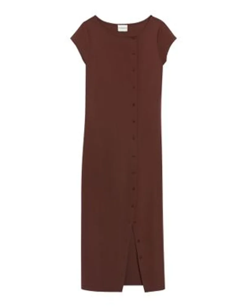 Claudie Pierlot Geknöpftes Midikleid Brown