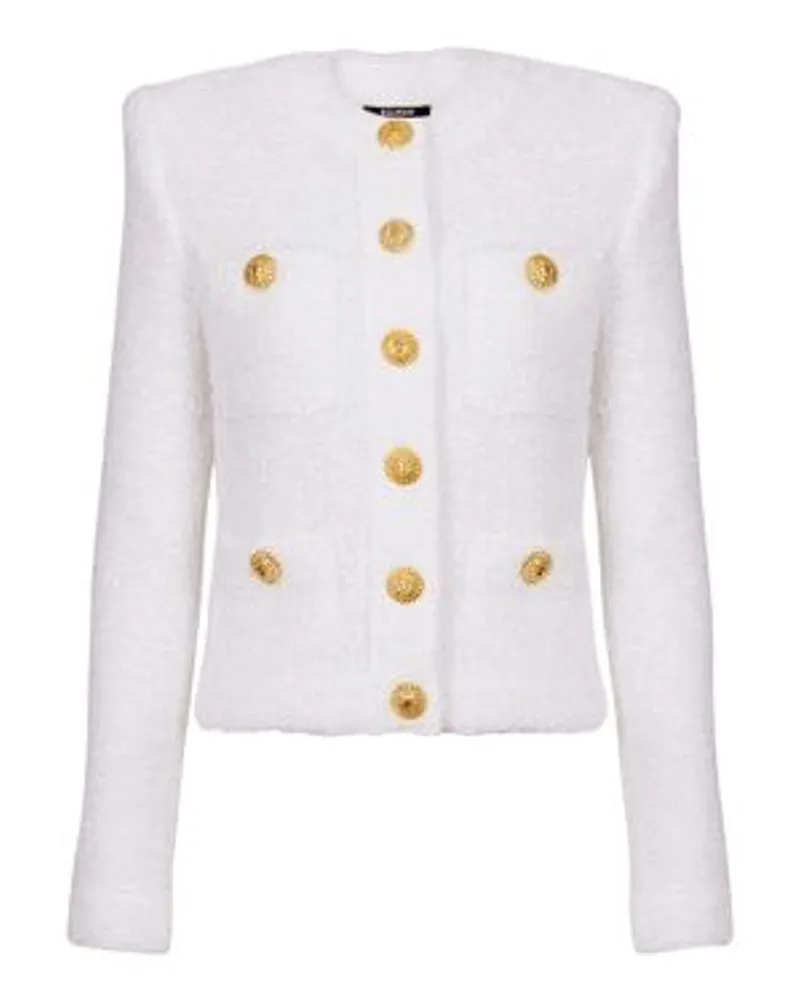 Balmain Jacke 4 Taschen White