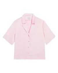 Claudie Pierlot Fließende, kurzärmelige Hemdbluse Pink