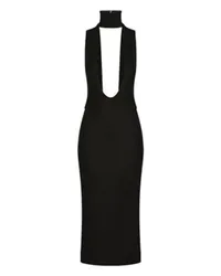 Dolce & Gabbana Wadenlanges Kleid Black