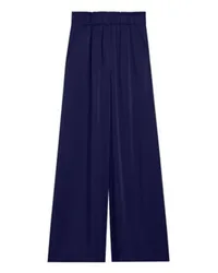 Claudie Pierlot Weite Hose mit gesmoktem Bund Blue