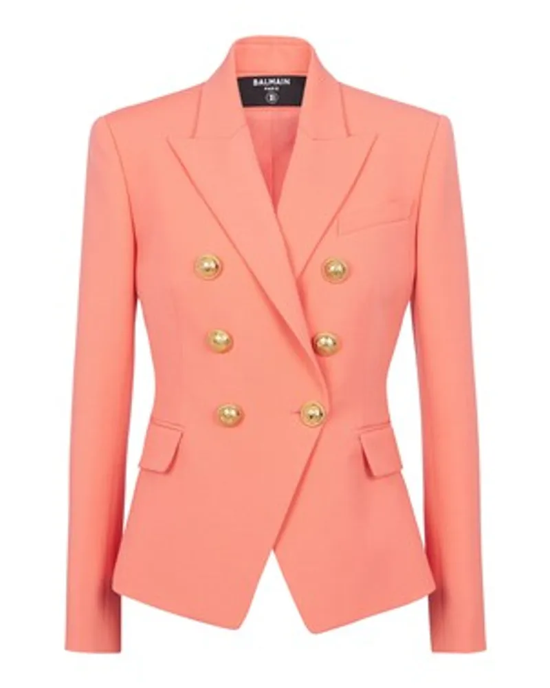Balmain Klassische Jacke mit 6 Knöpfen Pink
