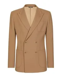 Dolce & Gabbana Zweireihige Trikotjacke Beige