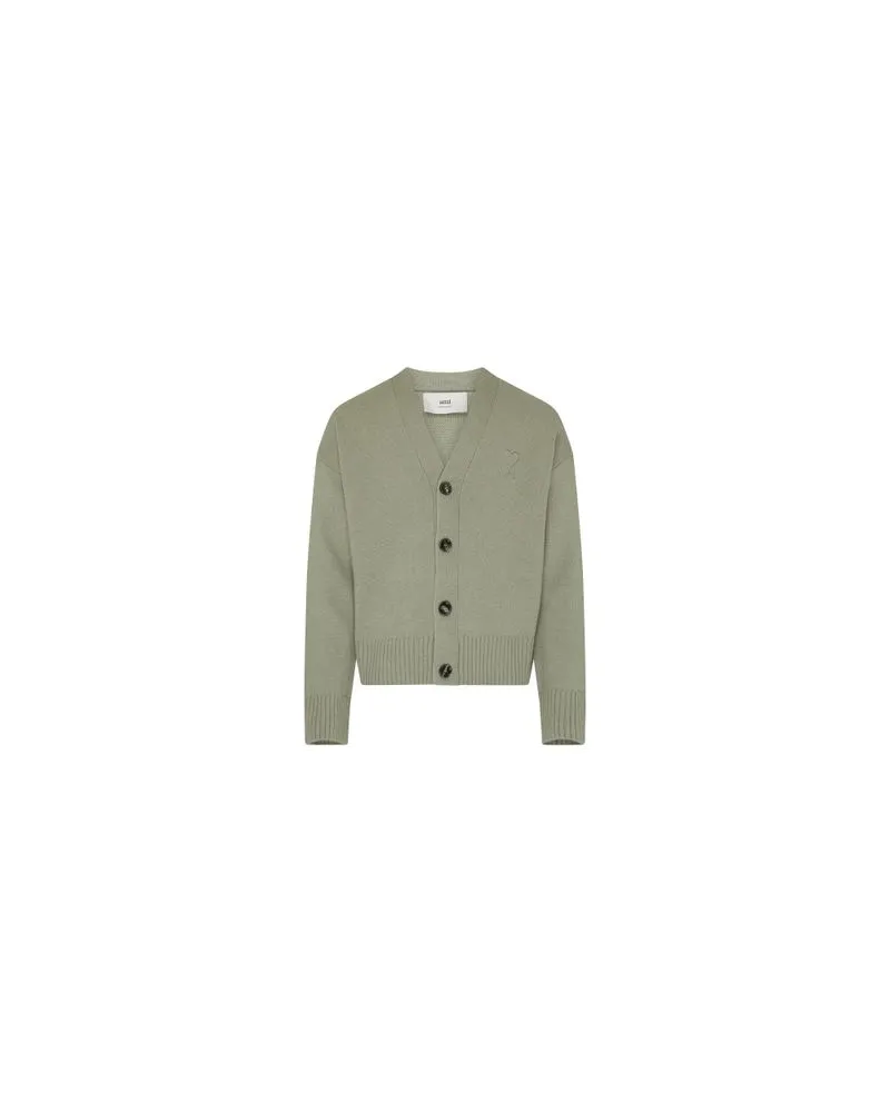 AMI Paris Cardigan Ami de Cœur Green