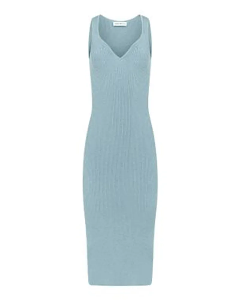 Nina Ricci Ärmelloses Kleid mit Herzausschnitt Blue