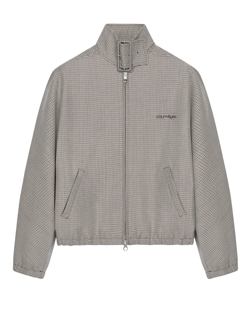 Courrèges Bomberjacke mit Hahnentrittmuster Buckle 