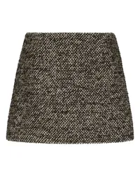 Dolce & Gabbana Kurzer Tweed-Rock mit Pfeffer-und-Salz-Muster Multicolor