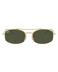 Ray Ban RB3719 Ovale Sonnenbrille Gold