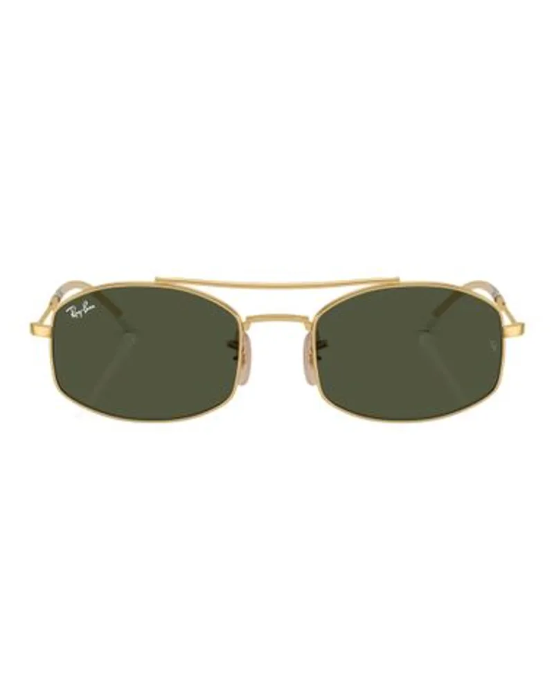 Ray Ban RB3719 Ovale Sonnenbrille Gold