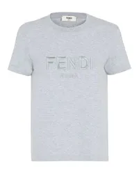 Fendi T-Shirt in normaler Passform Grey