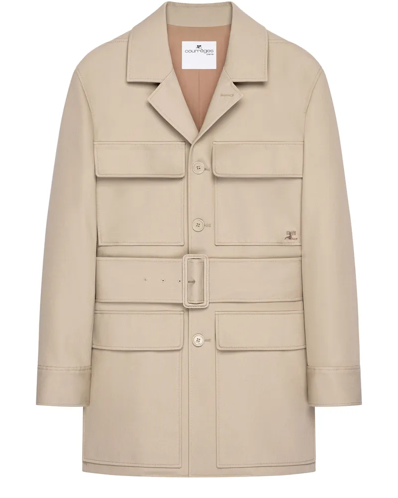 Courrèges Mantel mit Gürtel Utility 