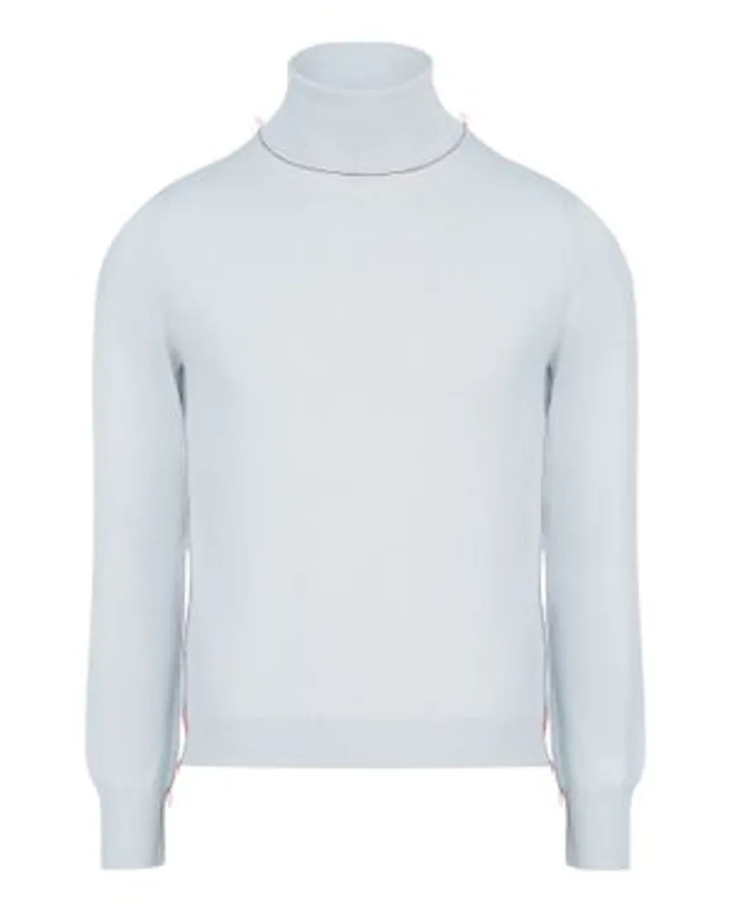 Maison Margiela Work-in-Progress Pullover Mit Hohem Kragen Blue