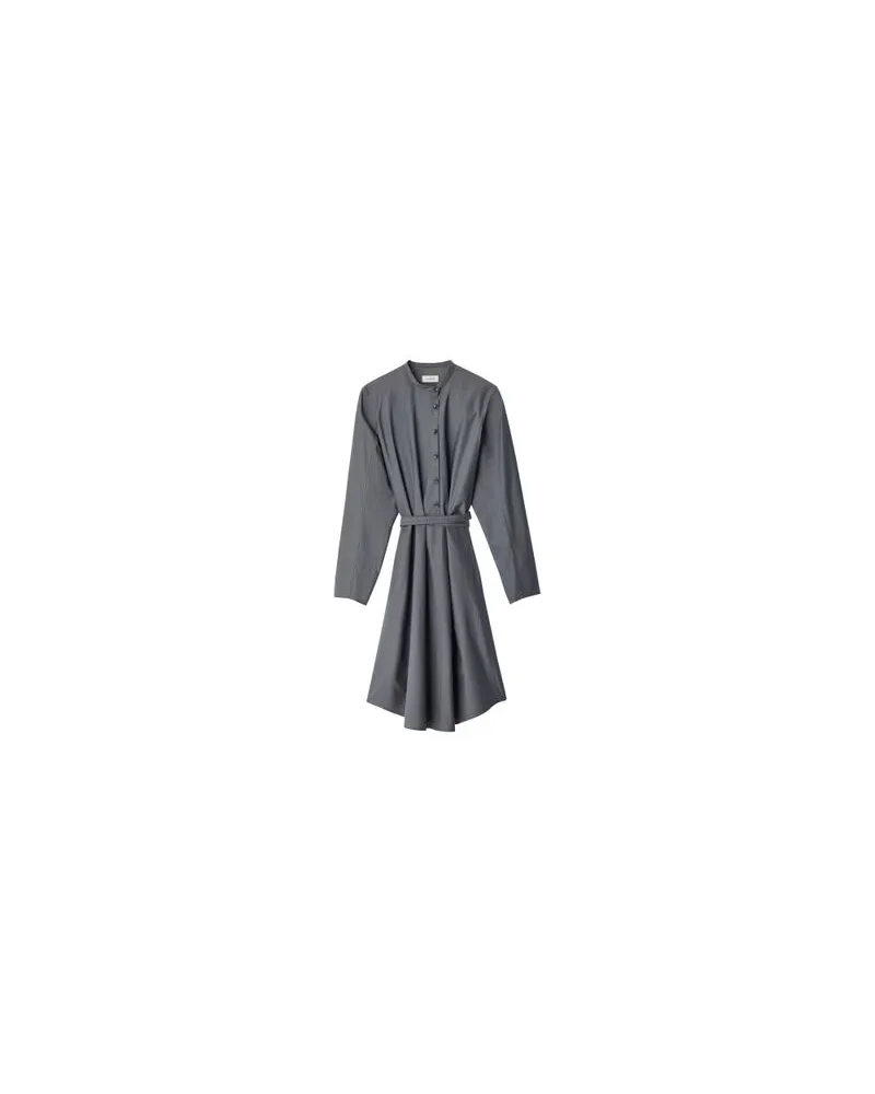 Christophe Lemaire Kleid Vareuse mit Gürtel Grey