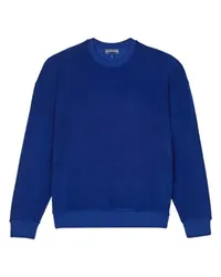 Vilebrequin Frottee-Sweatshirt mit Rundhalsausschnitt Solid Blue