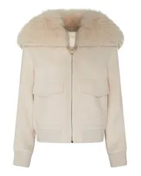 Yves Salomon Kurze Jacke White