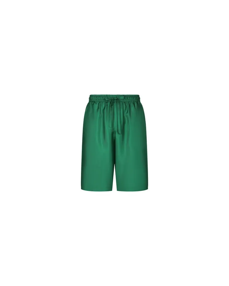 Dolce & Gabbana Bestickte Joggingshorts Green