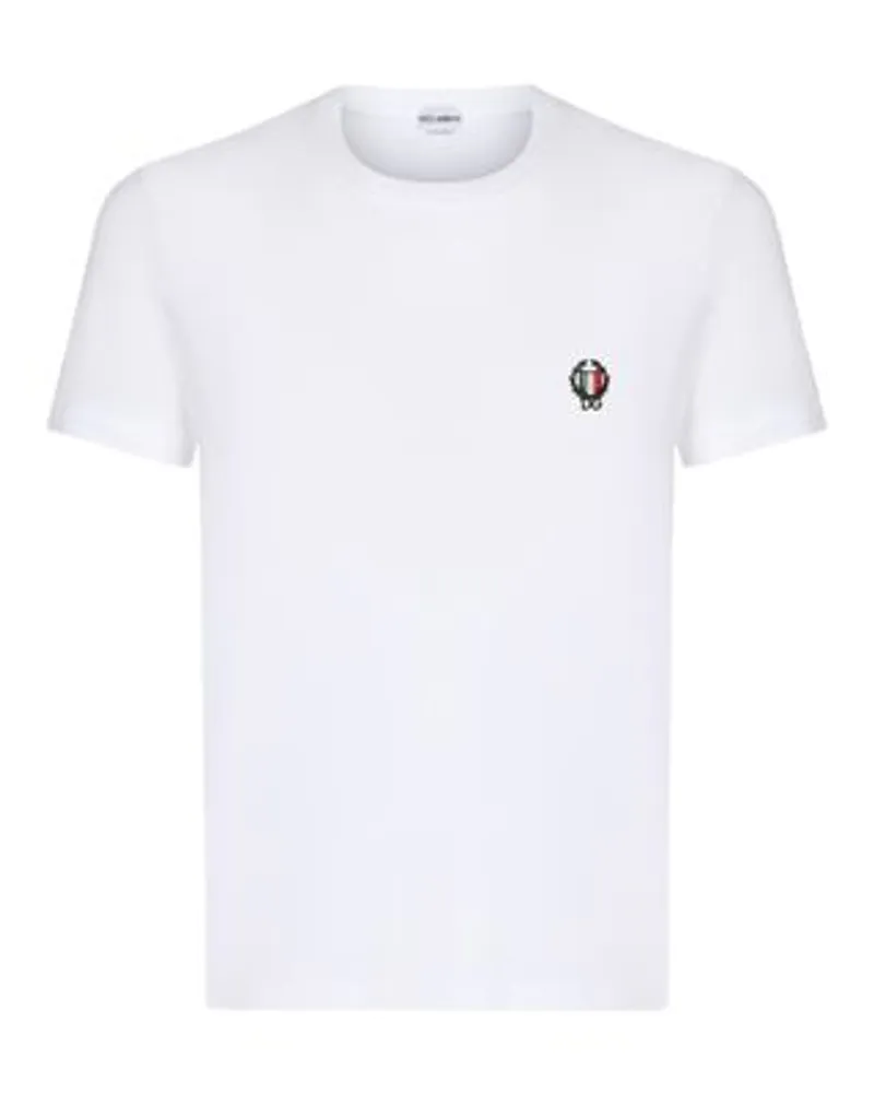 Dolce & Gabbana T-Shirt mit Rundhalsausschnitt White