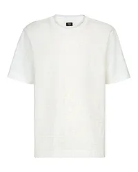 Fendi T-shirt Aus Pikee White