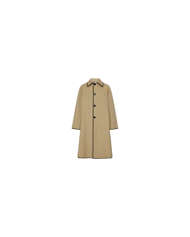 Bottega Veneta Long ample-fit coat Beige