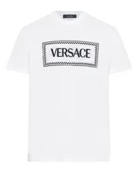 Versace Kurzarm-T-Shirt mit Logo White