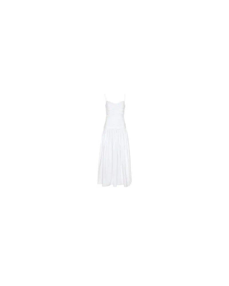 Matteau Kleid mit geraffter Taille White