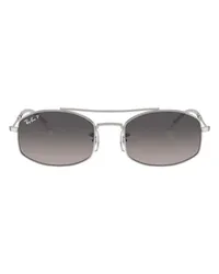 Ray Ban RB3719 Ovale Sonnenbrille Silver