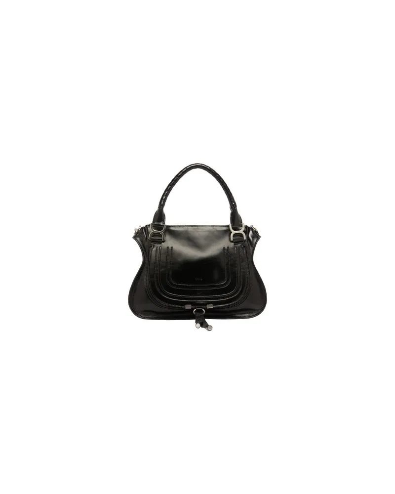 Bottega Veneta Hemd aus matt glänzendem Leder Black