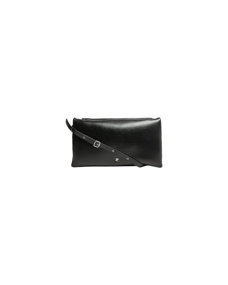 Bottega Veneta Lässiges Hemd aus Intrecciato-Leder Black