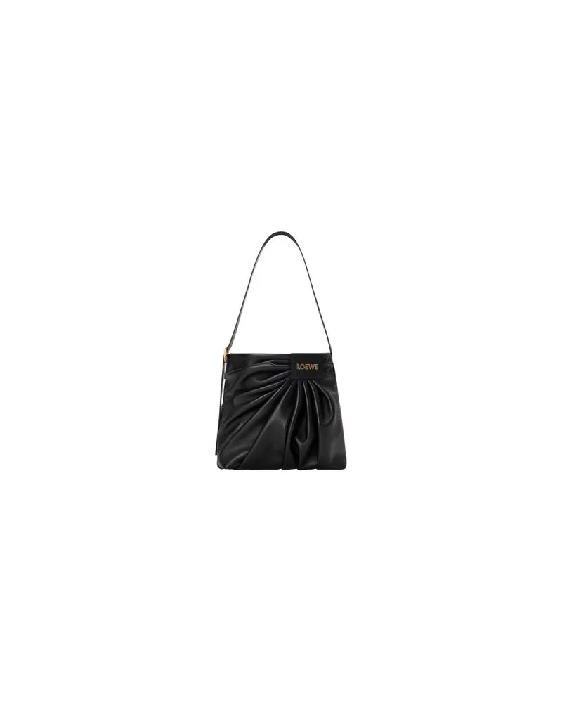 Bottega Veneta Lässiges Hemd aus Intrecciato-Leder Black