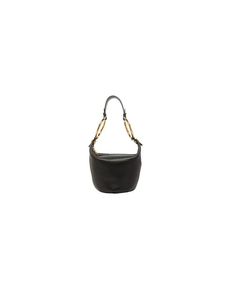 Bottega Veneta Lässiges Hemd aus Intrecciato-Leder Black