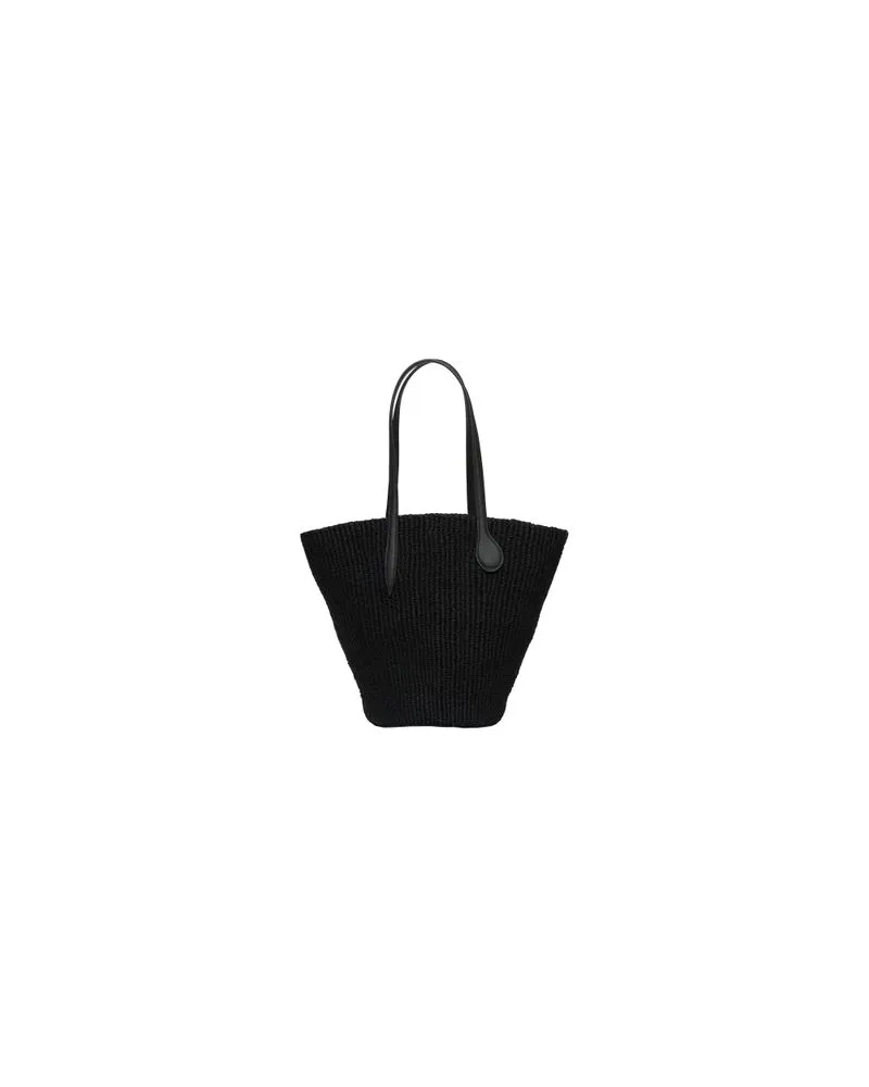 Bottega Veneta Lässiges Hemd aus Intrecciato-Leder Black