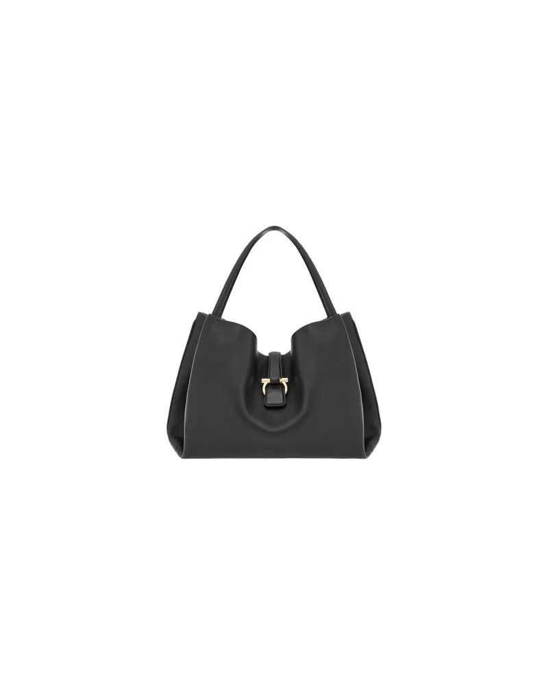 Bottega Veneta Lässiges Hemd aus Intrecciato-Leder Black