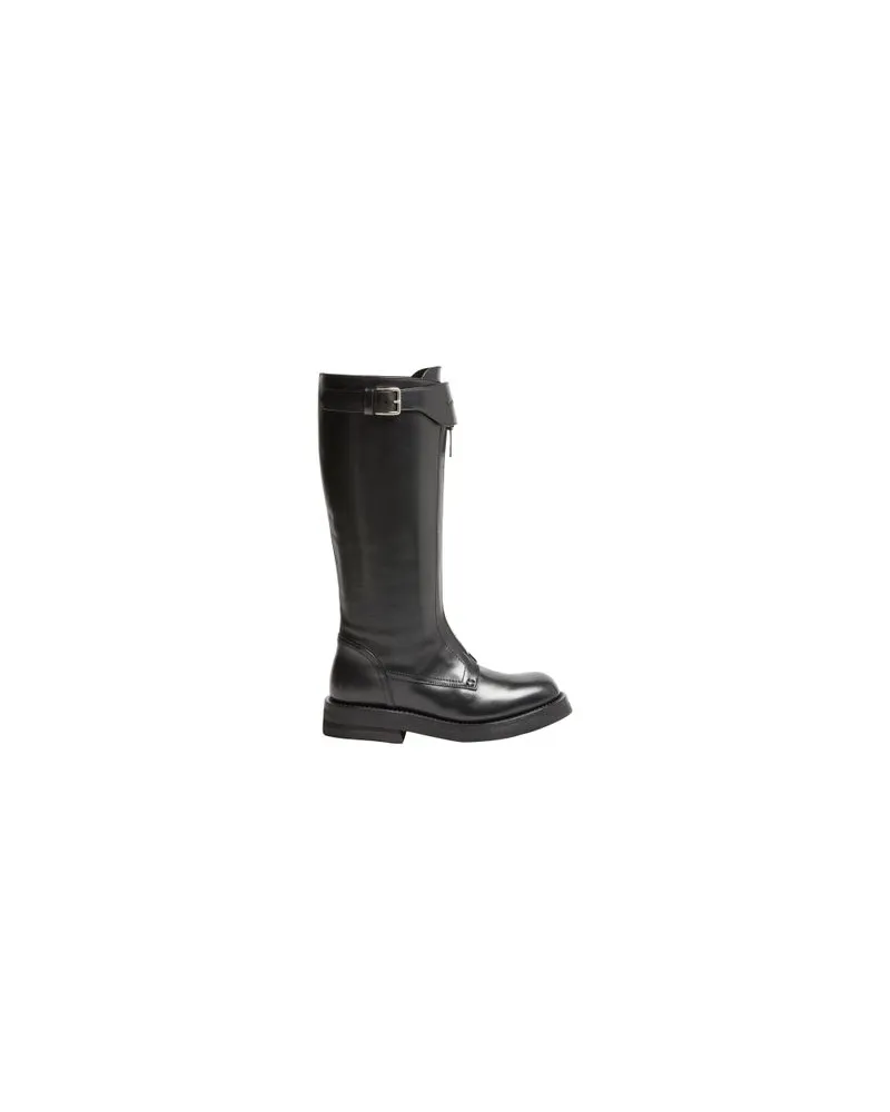 Bottega Veneta Hemd aus matt glänzendem Leder Black