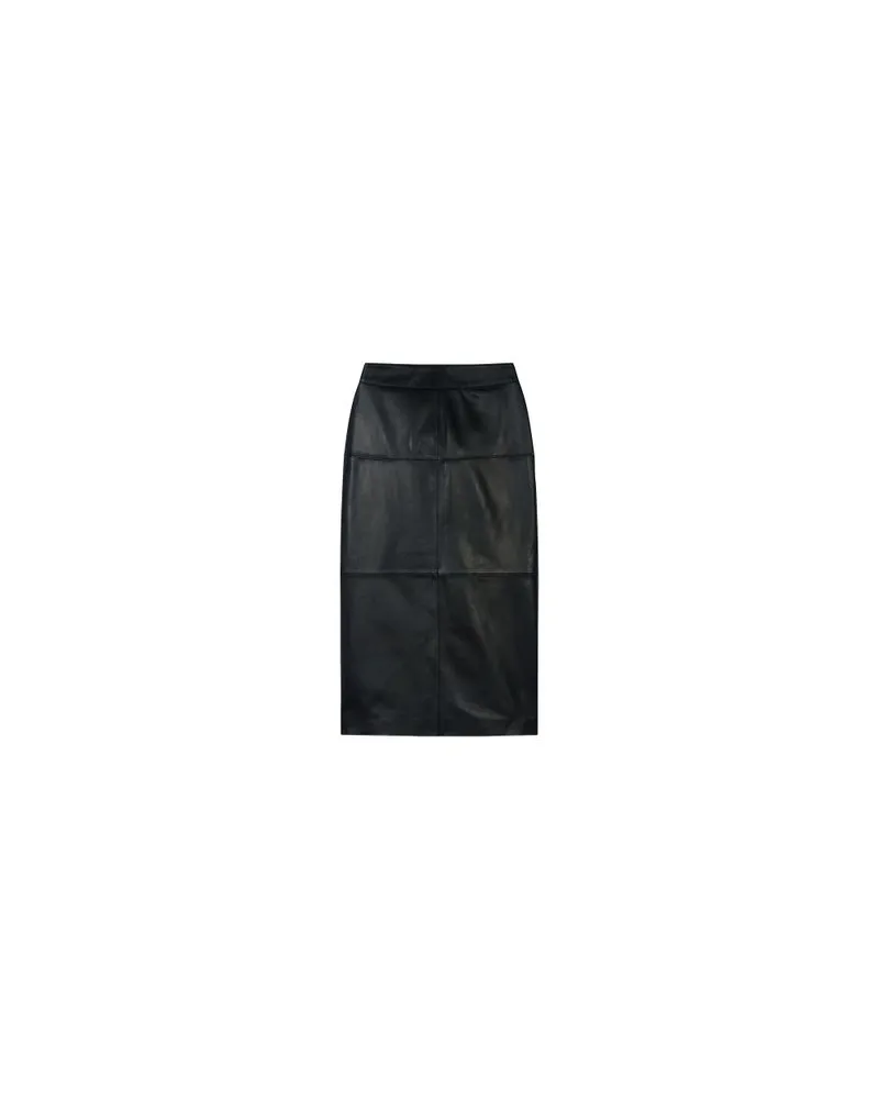 Bottega Veneta Hemd aus matt glänzendem Leder Black