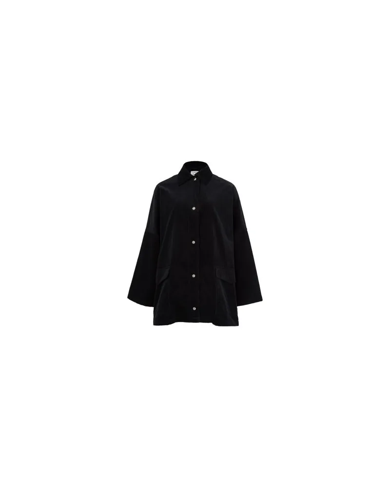 Bottega Veneta Hemd aus matt glänzendem Leder Black