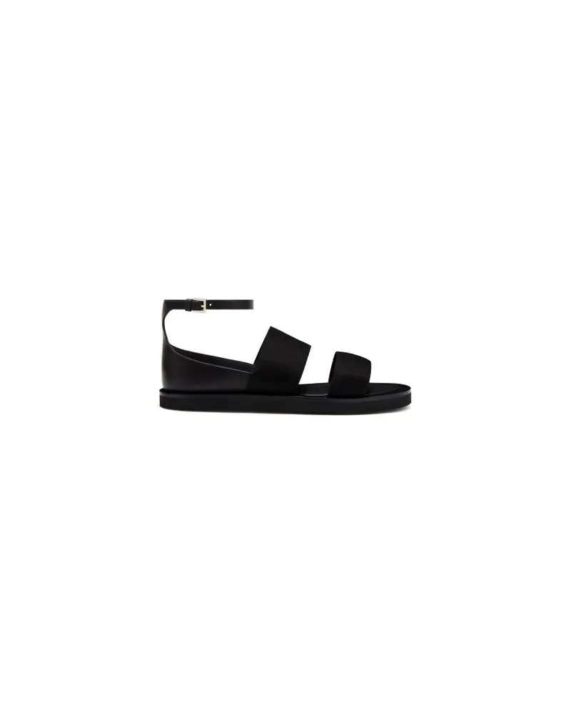 Bottega Veneta Hemd aus matt glänzendem Leder Black