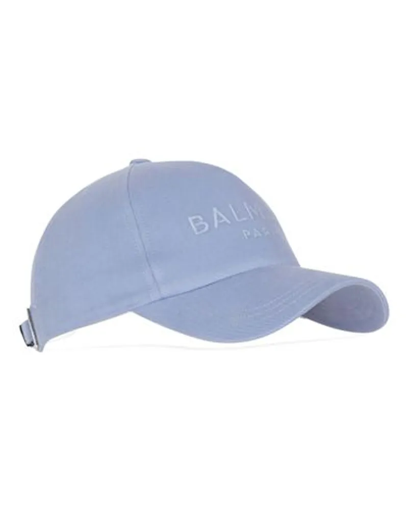 Balmain Baumwollcap mit Balmain-Logo Blue