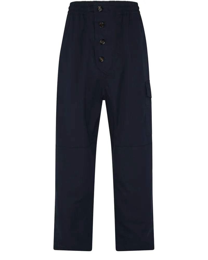 Bottega Veneta Hose aus leichtem Baumwollserge 