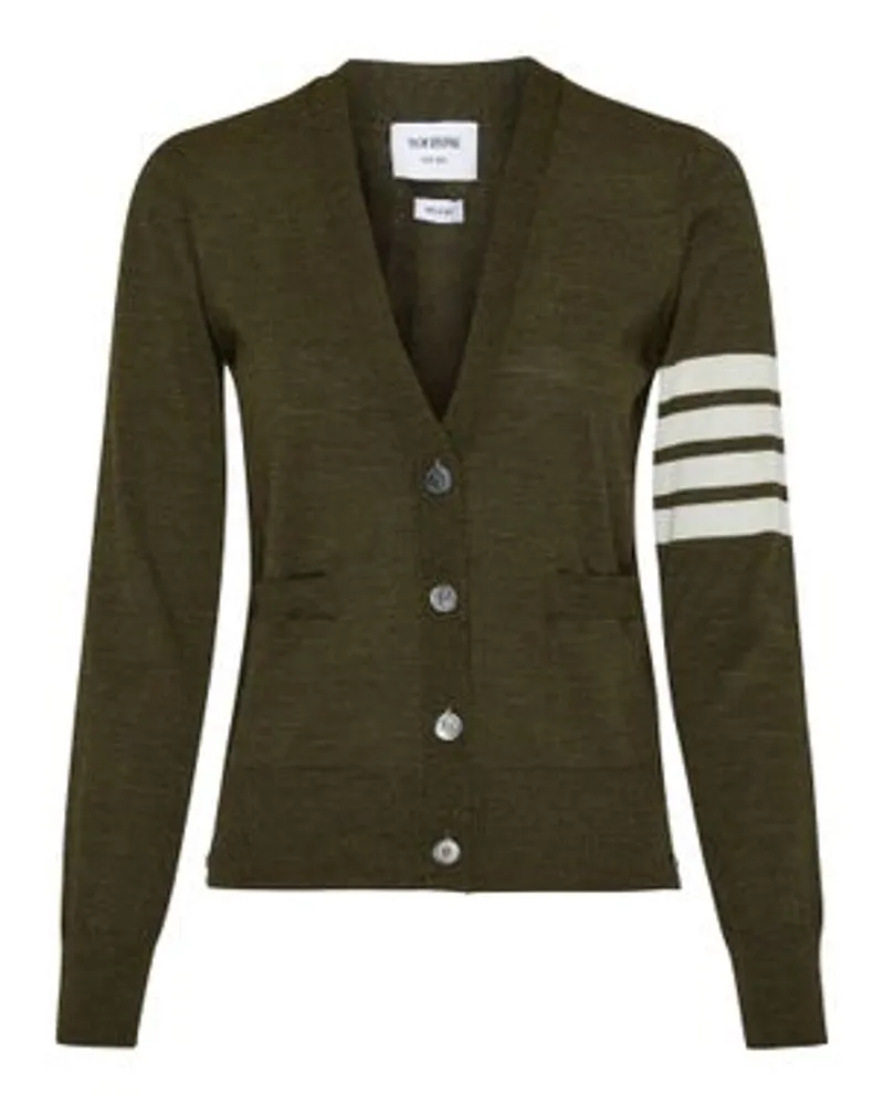 Thom Browne Cardigan 4-Bar Green