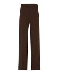 Loulou Studio Gerade geschnittene Wollhose Vys Brown