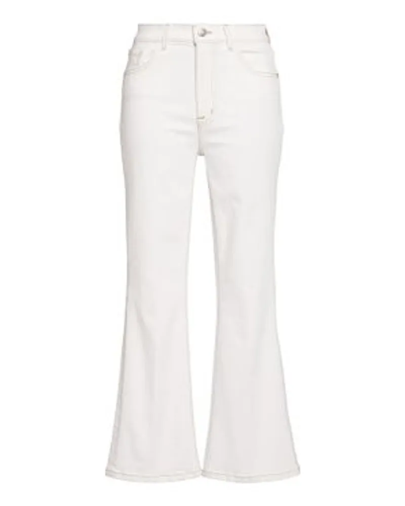 Current/Elliot Verkürzte Bootcut-Jeans The Boulevard White