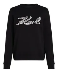 Karl Lagerfeld Sweatshirt mit Karl-Signatur Black