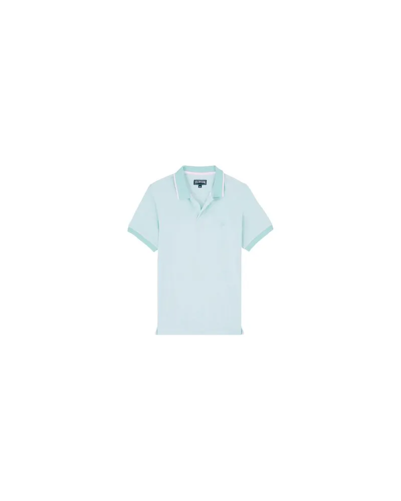 Vilebrequin Einfarbiges Poloshirt Blue