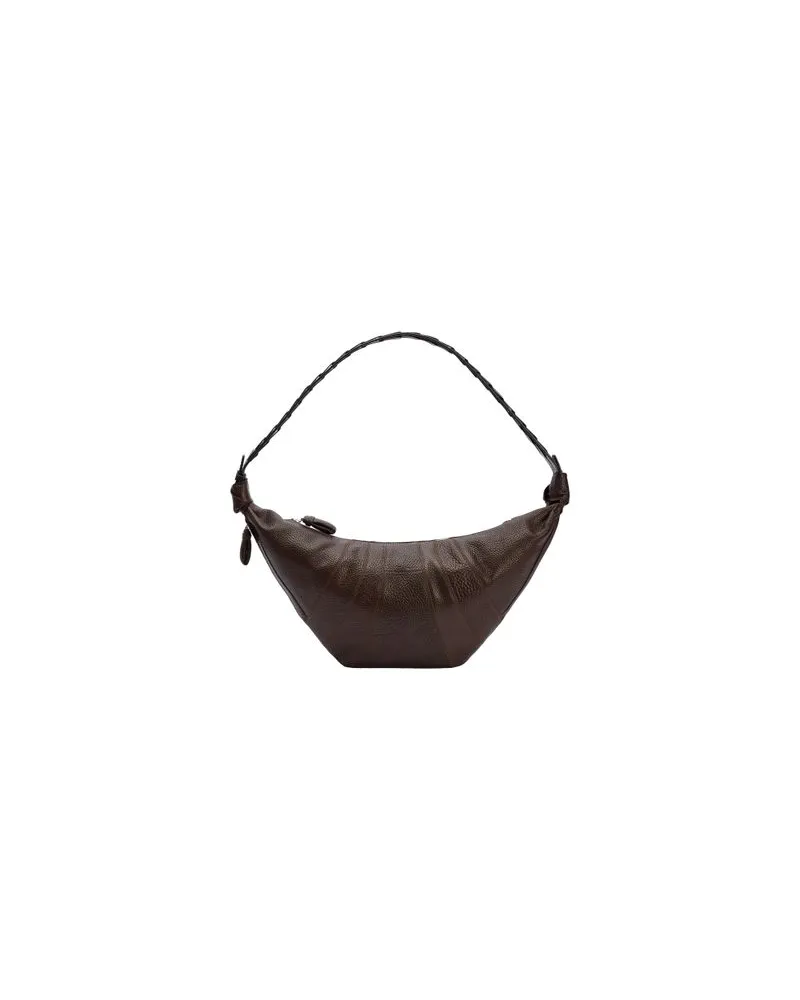 Christophe Lemaire Chevron Croissant large bag Brown