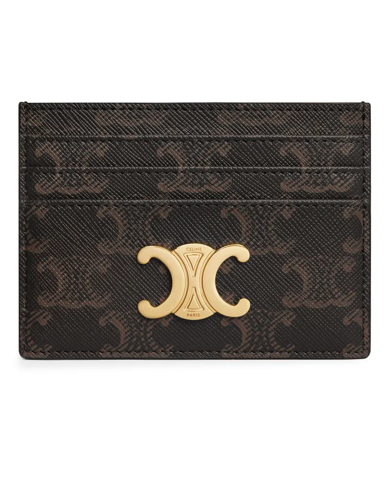 Celine Triomphe-kartenetui aus Triomphe canvas Beige