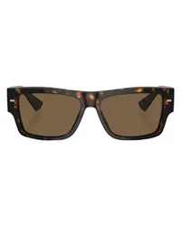 Dolce & Gabbana DG4451 Rechteckige Sonnenbrille Brown