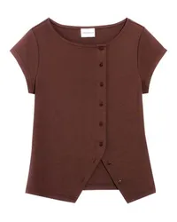 Claudie Pierlot Asymmetrisch geknöpftes Oberteil Brown