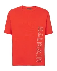 Balmain T-Shirt mit Balmain-Prägung Red